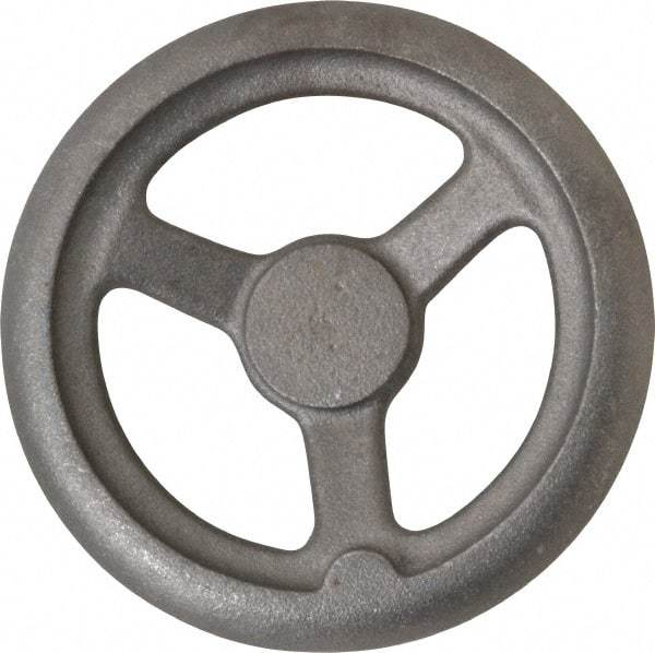 Made in USA - 7", Offset Handwheel - 1-5/8" Hub, Cast Iron, Plain Finish - Exact Industrial Supply