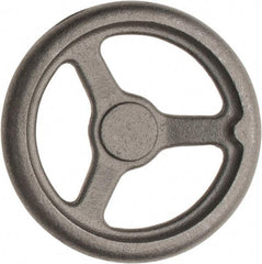 Made in USA - 8", Offset Handwheel - 1-3/4" Hub, Cast Iron, Plain Finish - Exact Industrial Supply