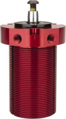 De-Sta-Co - 90 Lb Clamping Force, Left Hand Swing, 31.75mm Total Stroke, Single-Acting Pneumatic Swing Clamp - 1/8 NPT Port, 85.3mm Body Length x 76.2mm Body Width, 2.01 Cu In (Clamp), 2.26 Cu In (Unclamp), 130 Max psi - Exact Industrial Supply