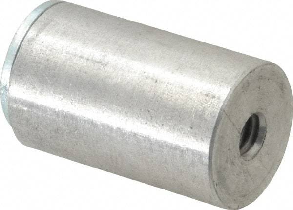 Mag-Mate - 1/4-2 Thread, 3/4" Diam, 1-3/16" High, 18 Lb Average Pull Force, Neodymium Rare Earth Pot Magnet - 1/4" Tapped Hole Depth, Aluminum Insulated - Exact Industrial Supply