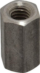 Made in USA - 5/16-18 UNC, 7/8" OAL Stainless Steel Standard Coupling Nut - 1/2" Width Across Flats - Exact Industrial Supply