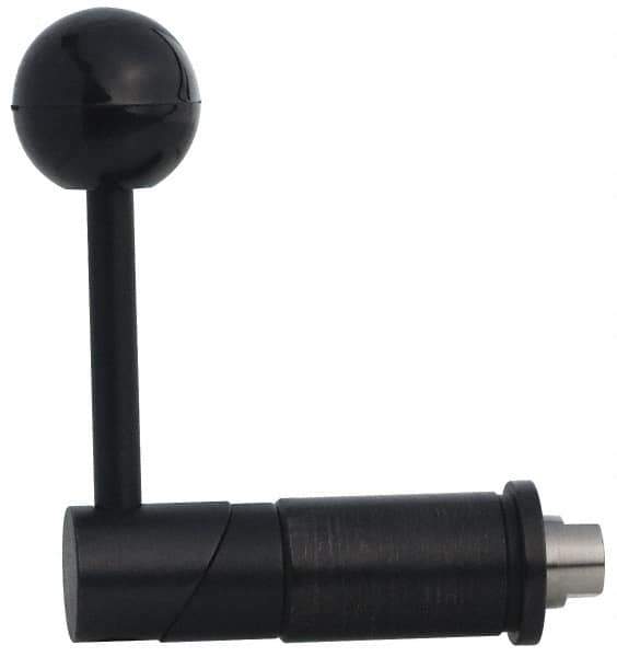 TE-CO - Tapered Cam Action Indexing Plunger - 1.1265" Body Diam, 1-1/2" Body Length, 3-1/2" Handle Length, 3/8" Plunger Projection - Exact Industrial Supply