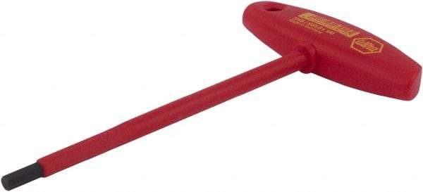 Wiha - 5mm Hex, T-Handle, Insulated Hex Key - 182mm OAL, Chrome Vanadium Molybdenum, Metric System of Measurement - Exact Industrial Supply