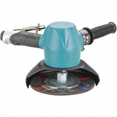 Dynabrade - 7" Wheel Diam, 7,200 RPM, Pneumatic Angle & Disc Grinder - 5/8-11 Spindle, 98 CFM, Rear Exhaust - Exact Industrial Supply