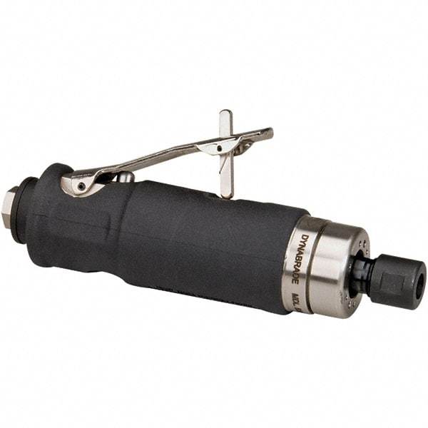 Dynabrade - 1/4" Collet, Straight Handle, Air Straight Die Grinder - 20,000 RPM, Rear Exhaust, 38 CFM, 0.7 hp, 90 psi, 1/4" Inlet - Exact Industrial Supply