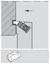 Kennametal - Insert Style NG 3L, 35mm Head Length, Right Hand Cut, Internal Modular Threading Cutting Unit Head - System Size KM32, 22mm Center to Cutting Edge, Series Top Notch - Exact Industrial Supply