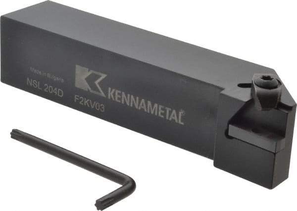 Kennametal - External Thread, Left Hand Cut, 31.75mm Shank Width x 31.75mm Shank Height Indexable Threading Toolholder - 152.4mm OAL, N.4L Insert Compatibility, NS Toolholder, Series Top Notch - Exact Industrial Supply