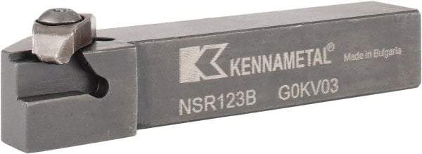 Kennametal - External Thread, Right Hand Cut, 19.05mm Shank Width x 19.05mm Shank Height Indexable Threading Toolholder - 114.3mm OAL, N.3R Insert Compatibility, NS Toolholder, Series Top Notch - Exact Industrial Supply