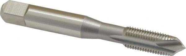 OSG - 3/8-24 UNF, 3 Flute, Bright Finish, High Speed Steel Spiral Point Tap - Plug Chamfer, Right Hand Thread, 2-15/16" OAL, 1-1/4" Thread Length, 0.381" Shank Diam, 3B Class of Fit, Series 105 - Exact Industrial Supply