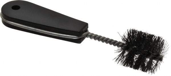 Value Collection - 1-3/8" Long x 1-1/4" Diam Steel Hand Pipe Brush - Single Spiral, 160mm OAL, 0.25" Wire Diam, 0.213" Shank Diam - Exact Industrial Supply