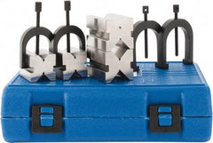 Fowler - 1 to 1-1/2" Capacity, 90° Angle, 4-Way V-Block - 1-1/2 and 2" Long x 1-1/4 and 1-1/2" Wide x 1-1/4 and 1-1/2" High, Sold as 2 Block Set - Exact Industrial Supply