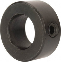 Climax Metal Products - 11/16" Bore, Steel, Set Screw Shaft Collar - 1-1/4" Outside Diam, 9/16" Wide - Exact Industrial Supply