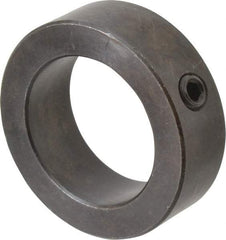 Climax Metal Products - 1-11/16" Bore, Steel, Set Screw Shaft Collar - 2-1/2" Outside Diam, 13/16" Wide - Exact Industrial Supply