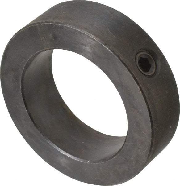 Climax Metal Products - 2-3/16" Bore, Steel, Set Screw Shaft Collar - 3-1/4" Outside Diam, 15/16" Wide - Exact Industrial Supply