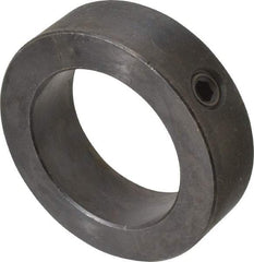 Climax Metal Products - 2-3/16" Bore, Steel, Set Screw Shaft Collar - 3-1/4" Outside Diam, 15/16" Wide - Exact Industrial Supply