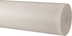 Made in USA - 1' Long, 7" Diam, Polypropylene Plastic Rod - Natural (Color) - Exact Industrial Supply