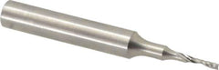 Onsrud - 1/16" Cutting Diam x 1/4" Length of Cut, 1 Flute, Upcut Spiral Router Bit - Uncoated, Right Hand Cut, Solid Carbide, 2" OAL x 1/4" Shank Diam, Single Edge, 21° Helix Angle - Exact Industrial Supply