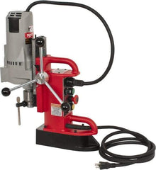 Milwaukee Tool - 3/4" Chuck, 9" Travel, Portable Electromagnetic Drill Press - 350 RPM, 12.5 Amps, 120 Volts, 9' Cord Length - Exact Industrial Supply