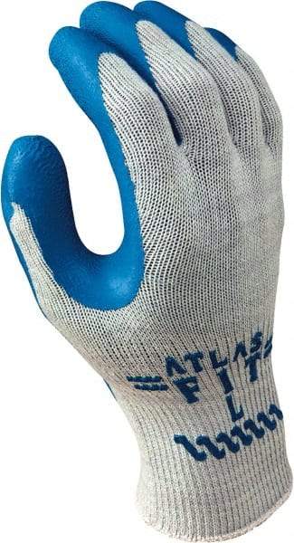 SHOWA - Size XL (10) General Protection Work Gloves - For General Purpose, Palm & Fingers Coated, Knit Wrist Cuff, Gray, Paired - Exact Industrial Supply