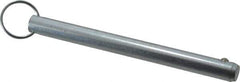 Gibraltar - 1/2" Pin Diam, 5-1/2" Long, Zinc Plated Steel Ball Lock Hitch Pin - 5" Usable Length - Exact Industrial Supply