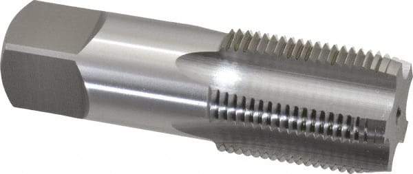 OSG - 3/4-14 NPS Thread, 5 Flute Standard Pipe Tap - 3-1/4" OAL, 1-3/8" Thread Length, 29/32" Shank Diam, Bright Finish, High Speed Steel - Exact Industrial Supply