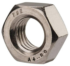 Value Collection - M14x2.00 Metric Coarse Stainless Steel Right Hand Hex Nut - 22mm Across Flats, 11mm High, Uncoated - Exact Industrial Supply