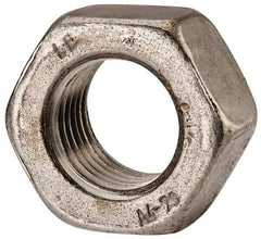 Value Collection - M27x3.00 Metric Coarse Stainless Steel Right Hand Hex Nut - 41mm Across Flats, 22mm High, Uncoated - Exact Industrial Supply