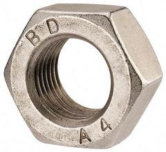 Value Collection - M33x3.50 Metric Coarse Stainless Steel Right Hand Hex Nut - 50mm Across Flats, 26mm High, Uncoated - Exact Industrial Supply