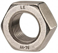 Value Collection - M39x4.00 Metric Coarse Stainless Steel Right Hand Hex Nut - 60mm Across Flats, 31mm High, Uncoated - Exact Industrial Supply