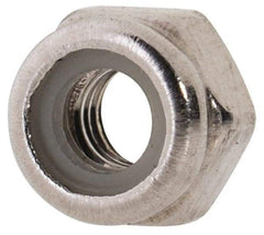 Value Collection - M3x0.50 Metric Coarse 316 & Austenitic Grade A4 Hex Lock Nut with Nylon Insert - 4mm High, Uncoated - Exact Industrial Supply