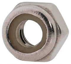 Value Collection - M4x0.70 Metric Coarse 316 & Austenitic Grade A4 Hex Lock Nut with Nylon Insert - 5mm High, Uncoated - Exact Industrial Supply