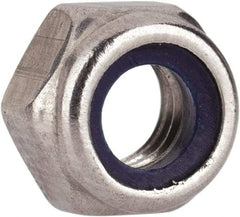 Value Collection - M5x0.80 Metric Coarse 316 & Austenitic Grade A4 Hex Lock Nut with Nylon Insert - 5mm High, Uncoated - Exact Industrial Supply