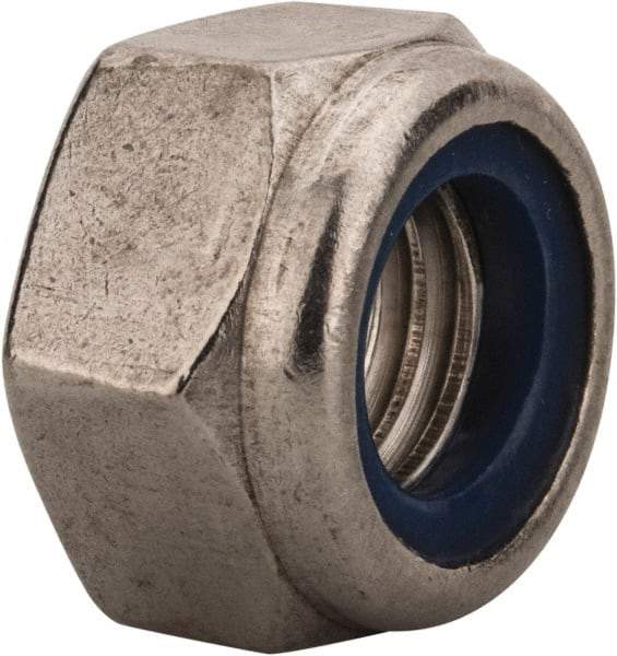 Value Collection - M12x1.75 Metric Coarse 316 & Austenitic Grade A4 Hex Lock Nut with Nylon Insert - 12mm High, Uncoated - Exact Industrial Supply