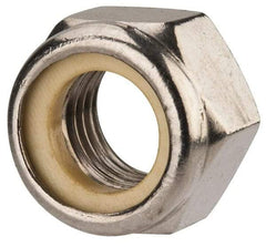 Value Collection - M16x2.00 Metric Coarse 316 & Austenitic Grade A4 Hex Lock Nut with Nylon Insert - 16mm High, Uncoated - Exact Industrial Supply