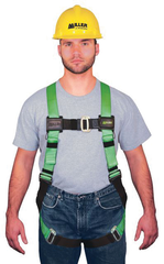 Miller HP Series Non-Stretch Harness w/Friction Buckle Shoulder Straps; Mating Buckle Leg Straps & Mating Buckle Chest Strap - Exact Industrial Supply