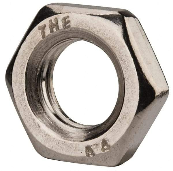 Value Collection - M12x1.75 Metric Coarse Stainless Steel Right Hand Hex Jam Nut - 19mm Across Flats, 6mm High, Uncoated - Exact Industrial Supply