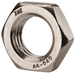 Value Collection - M20x2.50 Metric Coarse Stainless Steel Right Hand Hex Jam Nut - 30mm Across Flats, 10mm High, Uncoated - Exact Industrial Supply