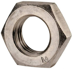 Value Collection - M30x3.50 Metric Coarse Stainless Steel Right Hand Hex Jam Nut - 46mm Across Flats, 15mm High, Uncoated - Exact Industrial Supply