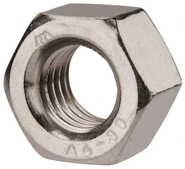 Value Collection - M12x1.75 Metric Coarse Stainless Steel Right Hand Heavy Hex Nut - 19mm Across Flats, 12mm High, Uncoated - Exact Industrial Supply