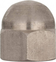 Value Collection - M18x2.5 Metric Coarse, 27mm Width Across Flats, Uncoated, Stainless Steel Acorn Nut - 32mm Overall Height, Austenitic A4, DIN 1587 - Exact Industrial Supply
