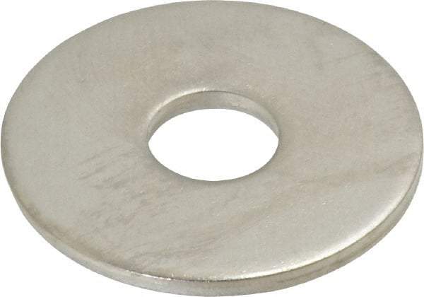 Value Collection - M12 Screw, Grade 18-8 Stainless Steel Fender Flat Washer - 13mm ID x 40mm OD, 2.5mm Thick, Plain Finish - Exact Industrial Supply