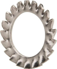 Value Collection - M22 Screw, 23mm ID, Stainless Steel External Tooth Lock Washer - 36mm OD, Uncoated, Grade 18-8 & Austenitic A2 - Exact Industrial Supply