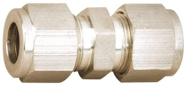 Parker - 5/8" OD, Stainless Steel Union - -425 to 1,200°F, 15/16" Hex, Comp x Comp Ends - Exact Industrial Supply