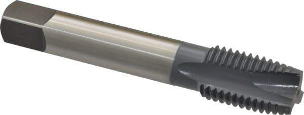 OSG - M20x2.50 Metric Coarse, 3 Flute, elektraLUBE Finish, High Speed Steel Spiral Point Tap - Plug Chamfer, Right Hand Thread, 4-15/32" OAL, 2" Thread Length, 6H Class of Fit, Series 102M - Exact Industrial Supply