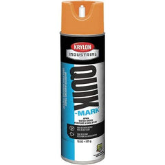 Krylon - 20 fl oz Orange Marking Paint - 664' Coverage at 1" Wide, Water-Based Formula - Exact Industrial Supply
