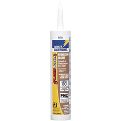 White Lightning - 10 oz Cartridge Red RTV Silicone Caulk - -14 to 230°F Operating Temp - Exact Industrial Supply