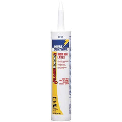 White Lightning - 10 oz Cartridge Red Acrylic & Latex Caulk - 1380°F Max Operating Temp - Exact Industrial Supply