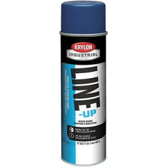 Krylon - 20 fl oz Blue Field Marking Paint - 602' Coverage at 2" Wide, Water-Based Formula - Exact Industrial Supply