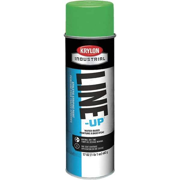 Krylon - 20 fl oz Green Field Marking Paint - 602' Coverage at 2" Wide, Water-Based Formula - Exact Industrial Supply