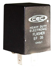Value Collection - 3 Terminals, 2 to 4 Lamps, Fixed Load Electronic Flasher - 60 to 120 Flashes per Min, 2.1 to 10 Amps, 11 to 15 Volts - Exact Industrial Supply